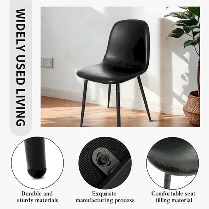 CangLong modern Upholstered Dining Chair in Faux Leather,Set of 4