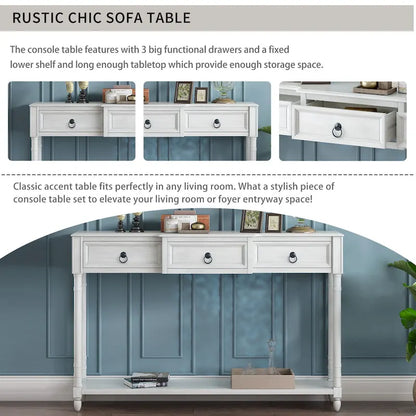 Console Table Sofa Table with Drawers