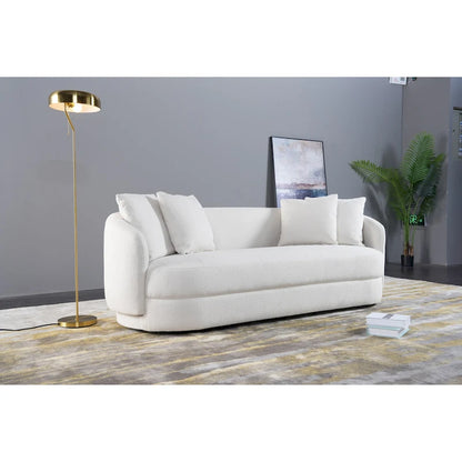 Haas Japandi Style Luxury Modern Boucle Fabric Curved Sofa
