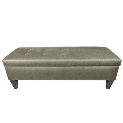 MJL Furniture Brooke 10 Button Tufted Dawson7 Long Storage Bench Ottoman