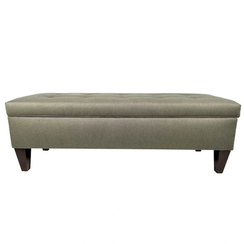 MJL Furniture Brooke 10 Button Tufted Dawson7 Long Storage Bench Ottoman