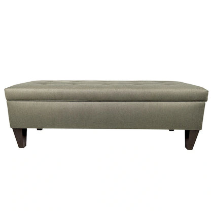 MJL Furniture Brooke 10 Button Tufted Dawson7 Long Storage Bench Ottoman