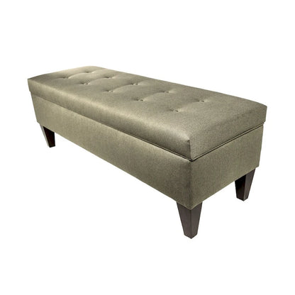 MJL Furniture Brooke 10 Button Tufted Dawson7 Long Storage Bench Ottoman