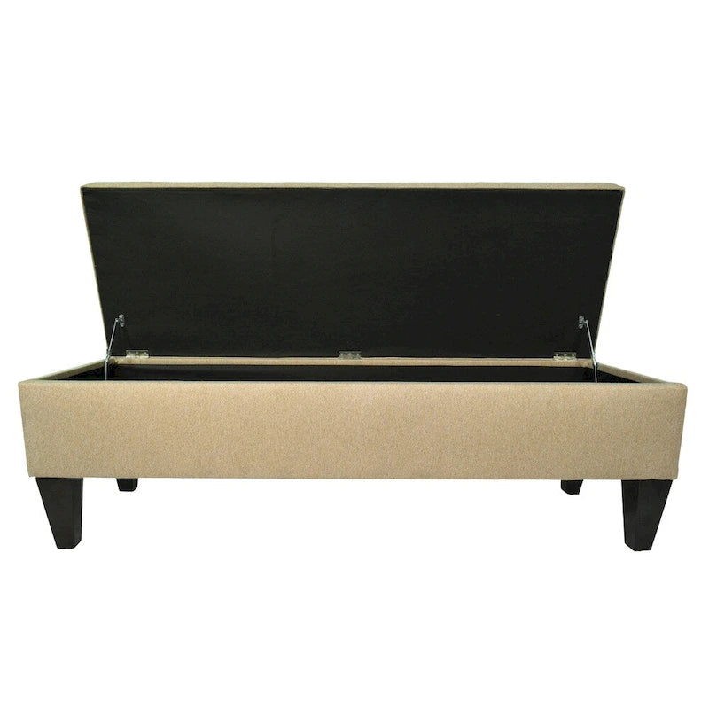 MJL Furniture Brooke 10 Button Tufted Dawson7 Long Storage Bench Ottoman