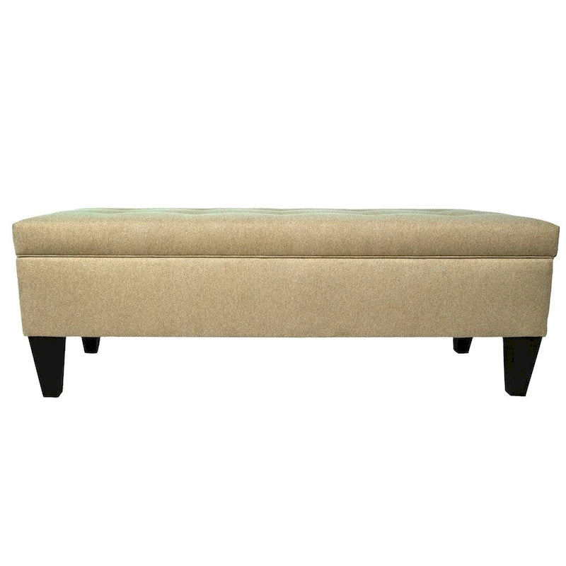 MJL Furniture Brooke 10 Button Tufted Dawson7 Long Storage Bench Ottoman