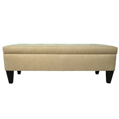 MJL Furniture Brooke 10 Button Tufted Dawson7 Long Storage Bench Ottoman