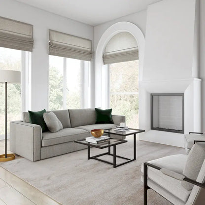 Silver Orchid Solm Two-Tier Blackened Bronze Coffee Table