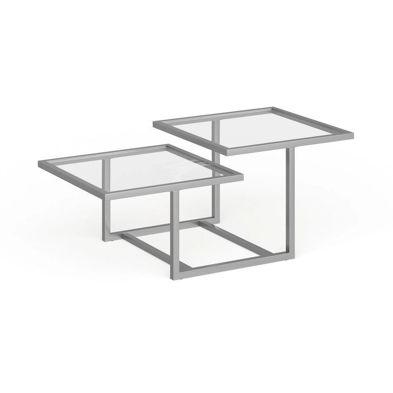 Silver Orchid Solm Two-Tier Blackened Bronze Coffee Table