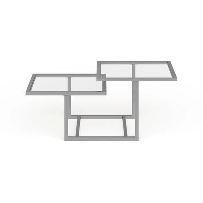 Silver Orchid Solm Two-Tier Blackened Bronze Coffee Table