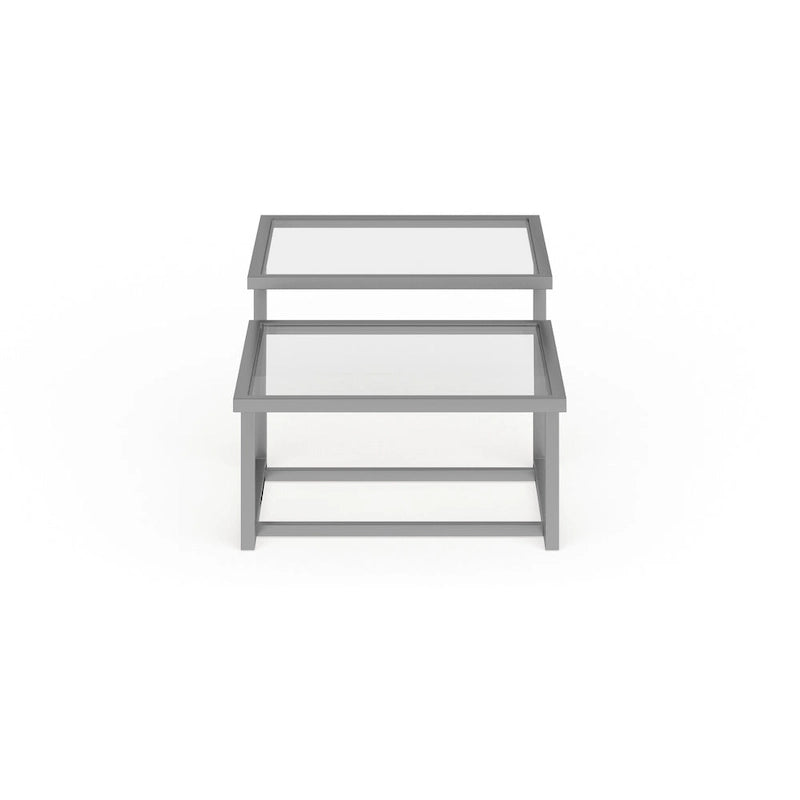 Silver Orchid Solm Two-Tier Blackened Bronze Coffee Table