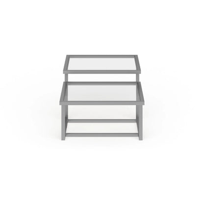 Silver Orchid Solm Two-Tier Blackened Bronze Coffee Table