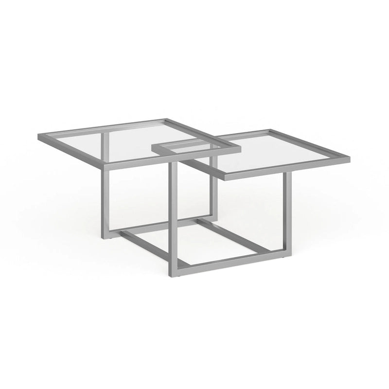 Silver Orchid Solm Two-Tier Blackened Bronze Coffee Table