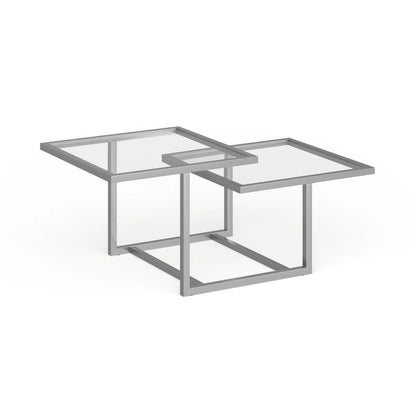 Silver Orchid Solm Two-Tier Blackened Bronze Coffee Table