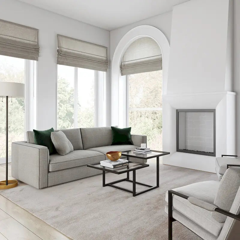 Silver Orchid Solm Two-Tier Blackened Bronze Coffee Table