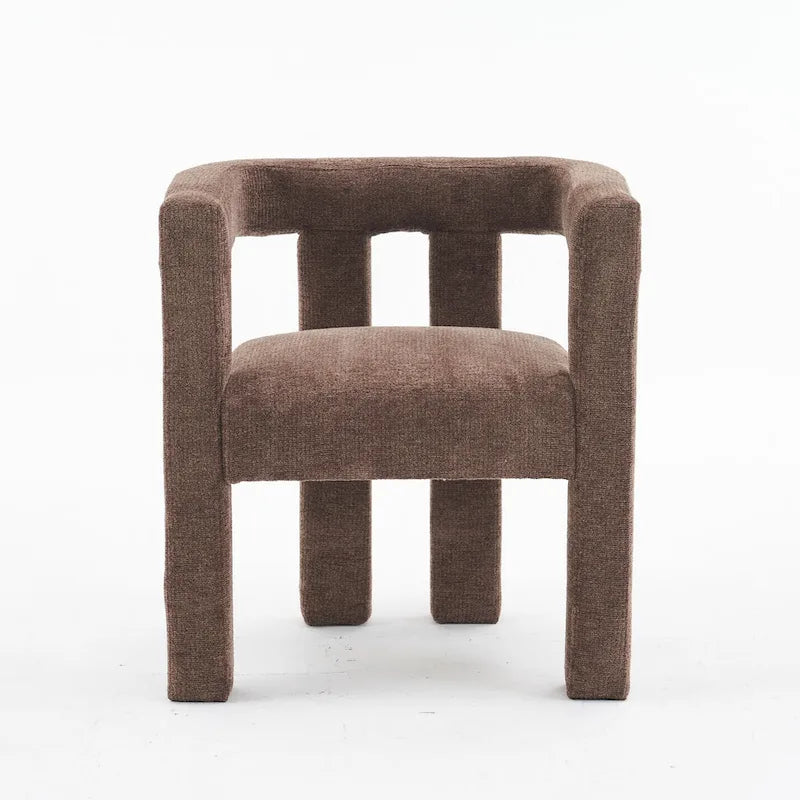 Set of 1 Chic design Barrel shaped Fabric Upholstered Accent Armchair