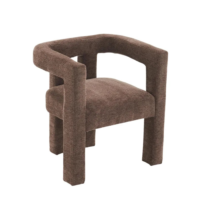 Set of 1 Chic design Barrel shaped Fabric Upholstered Accent Armchair