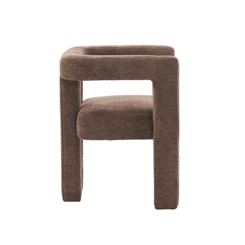 Set of 1 Chic design Barrel shaped Fabric Upholstered Accent Armchair