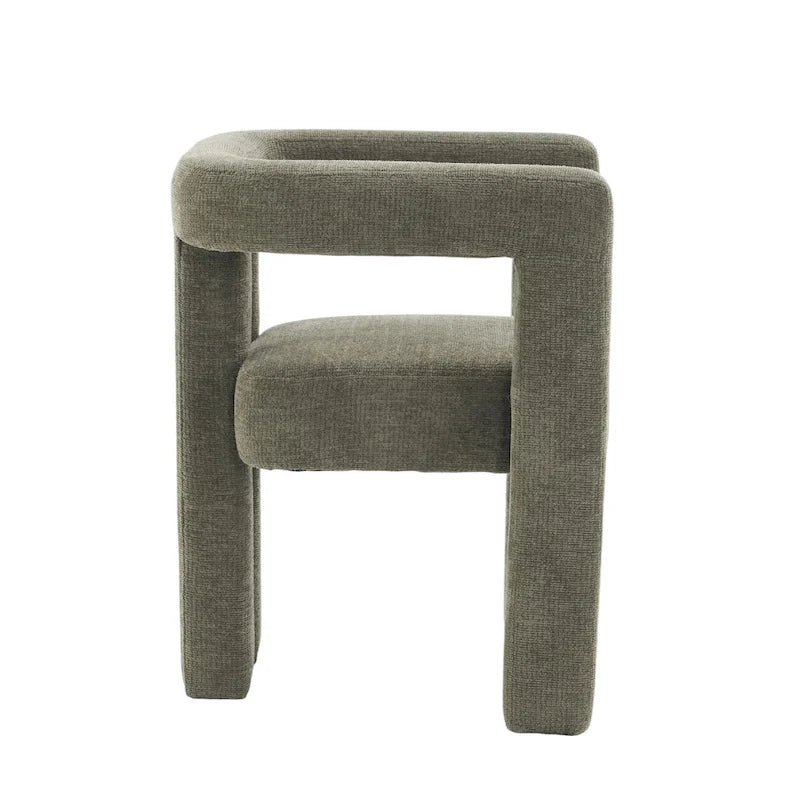 Set of 1 Chic design Barrel shaped Fabric Upholstered Accent Armchair