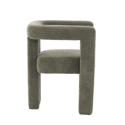 Set of 1 Chic design Barrel shaped Fabric Upholstered Accent Armchair