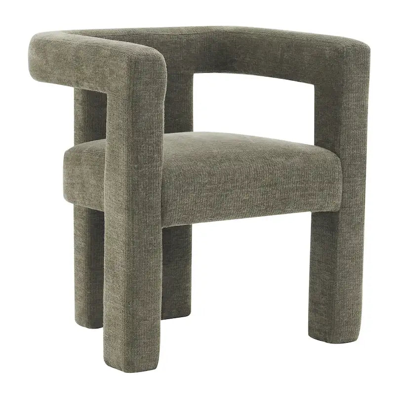 Set of 1 Chic design Barrel shaped Fabric Upholstered Accent Armchair