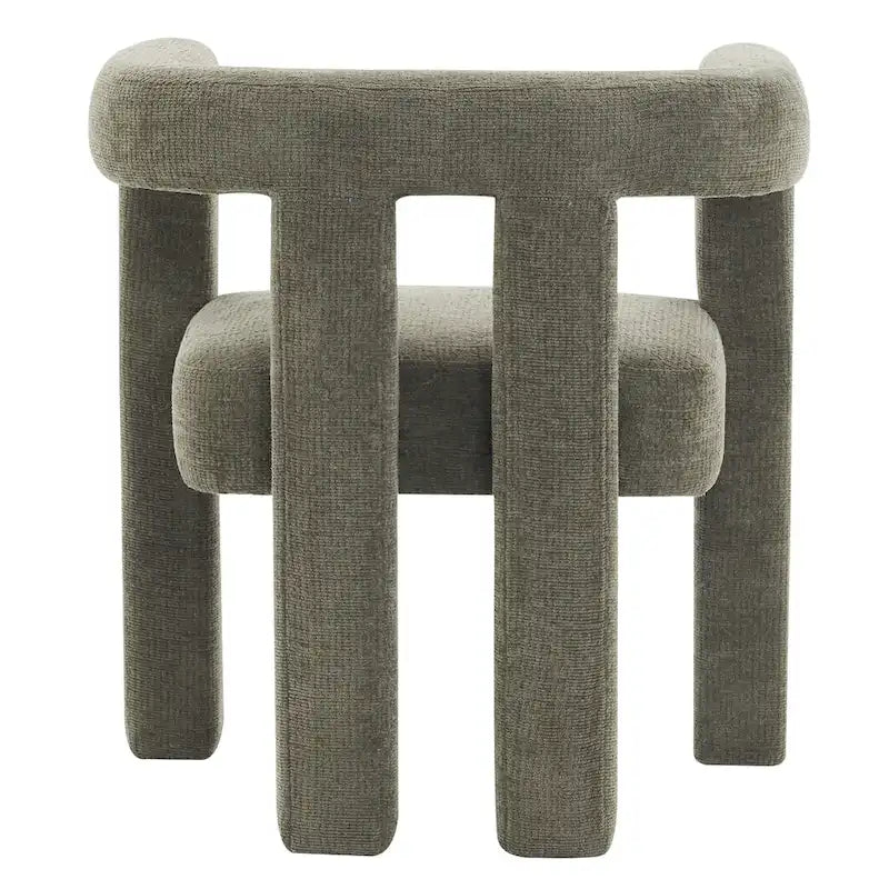 Set of 1 Chic design Barrel shaped Fabric Upholstered Accent Armchair