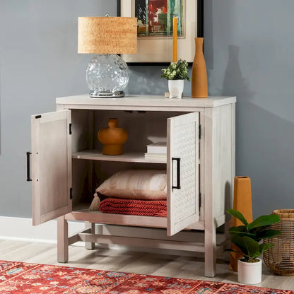 Dudley Wood 2-Door Adjustable Accent Cabinet