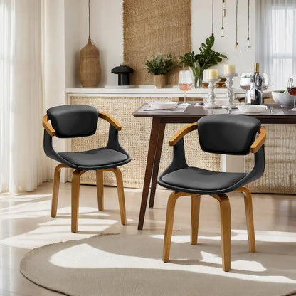 Art Leon Mid-century Modern Swivel Dining Chair (Set of 2)