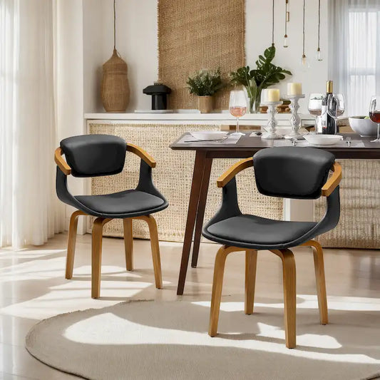 Art Leon Mid-century Modern Swivel Dining Chair (Set of 2)