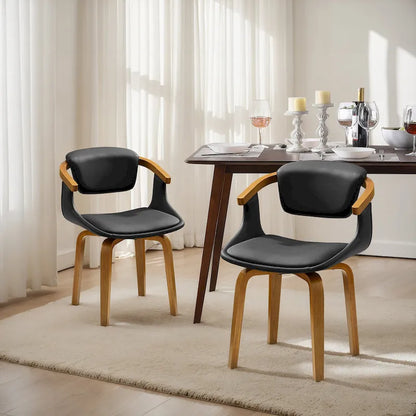 Art Leon Mid-century Modern Swivel Dining Chair (Set of 2)