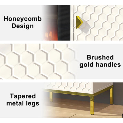 70 Wood Fireplace TV Stand with 36 Electric Fireplace