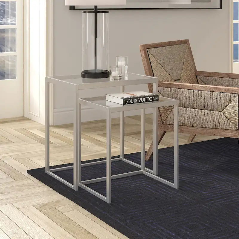 Rocco Rectangular Nested Side Table - 22 Wide