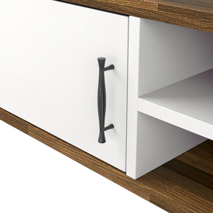 DH BASIC Mid-Century Modern 71-inch 4-Shelf Floating TV Console by Denhour