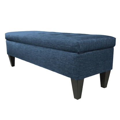 MJL Furniture 'Brooke 10' Solid-colored Fabric/Wood Button-tufted Long Storage Bench