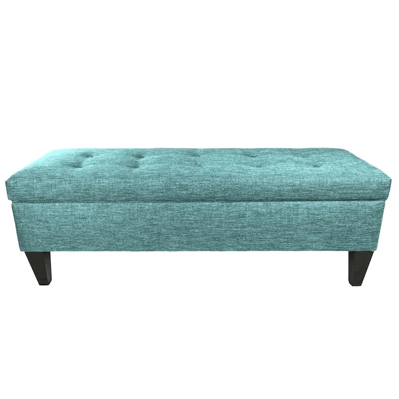 MJL Furniture 'Brooke 10' Solid-colored Fabric/Wood Button-tufted Long Storage Bench