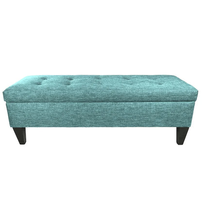MJL Furniture 'Brooke 10' Solid-colored Fabric/Wood Button-tufted Long Storage Bench