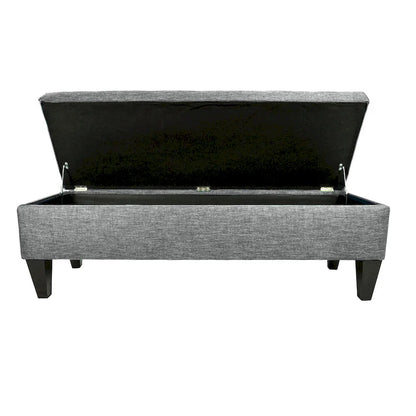 MJL Furniture 'Brooke 10' Solid-colored Fabric/Wood Button-tufted Long Storage Bench