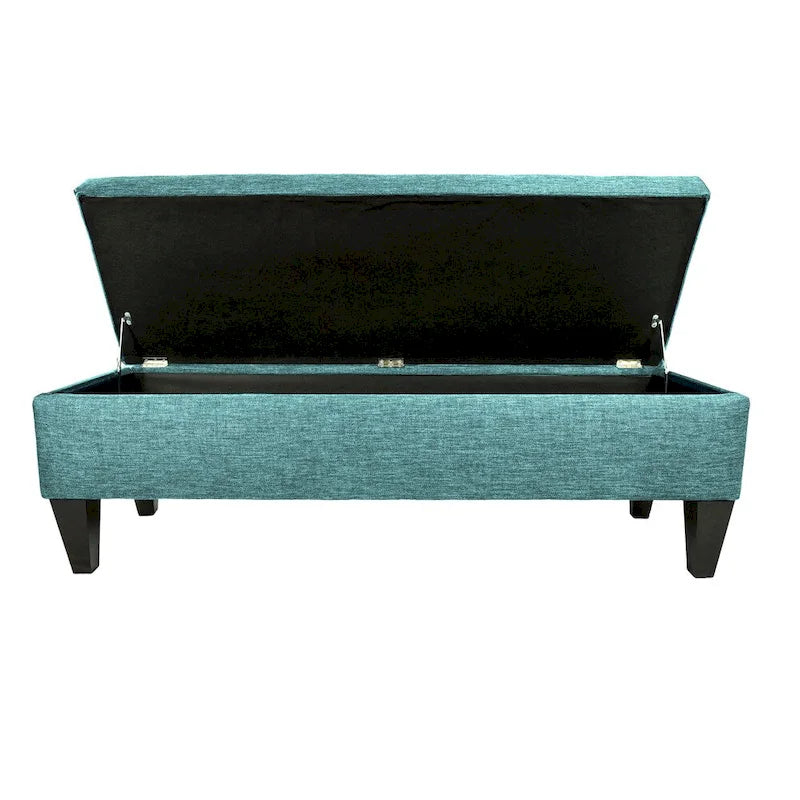 MJL Furniture 'Brooke 10' Solid-colored Fabric/Wood Button-tufted Long Storage Bench