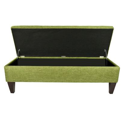 MJL Furniture 'Brooke 10' Solid-colored Fabric/Wood Button-tufted Long Storage Bench