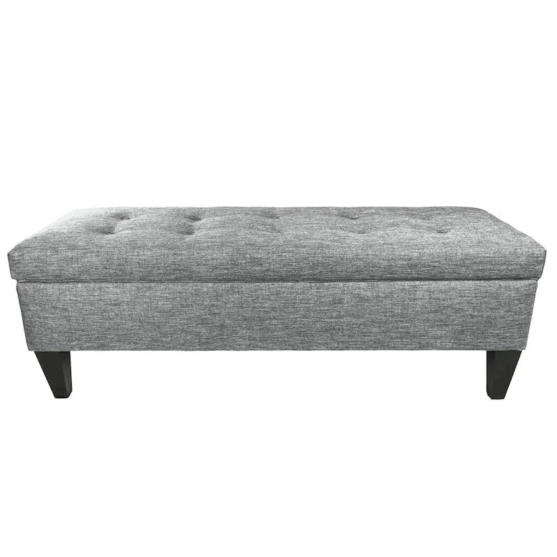 MJL Furniture 'Brooke 10' Solid-colored Fabric/Wood Button-tufted Long Storage Bench