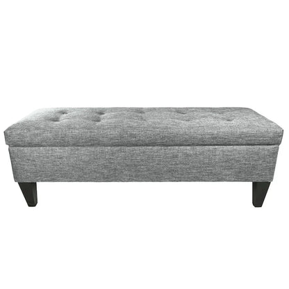 MJL Furniture 'Brooke 10' Solid-colored Fabric/Wood Button-tufted Long Storage Bench