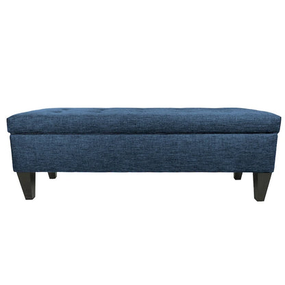 MJL Furniture 'Brooke 10' Solid-colored Fabric/Wood Button-tufted Long Storage Bench