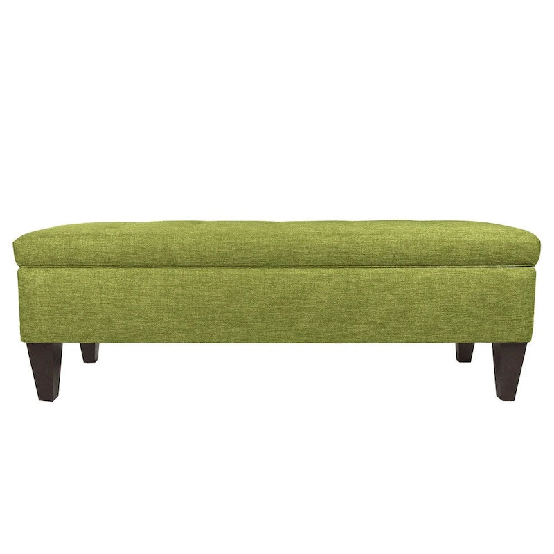 MJL Furniture 'Brooke 10' Solid-colored Fabric/Wood Button-tufted Long Storage Bench