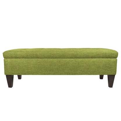 MJL Furniture 'Brooke 10' Solid-colored Fabric/Wood Button-tufted Long Storage Bench