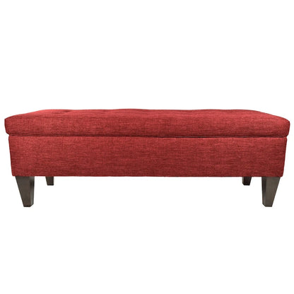 MJL Furniture 'Brooke 10' Solid-colored Fabric/Wood Button-tufted Long Storage Bench