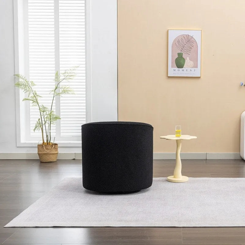 SEYNAR Modern Boucle Upholstered 360 Degree Swivel Accent Club Chair