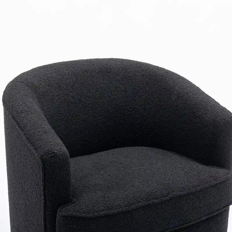 SEYNAR Modern Boucle Upholstered 360 Degree Swivel Accent Club Chair