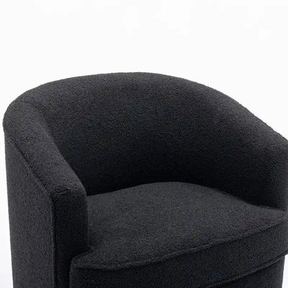 SEYNAR Modern Boucle Upholstered 360 Degree Swivel Accent Club Chair