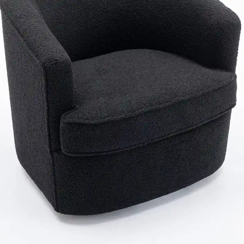 SEYNAR Modern Boucle Upholstered 360 Degree Swivel Accent Club Chair