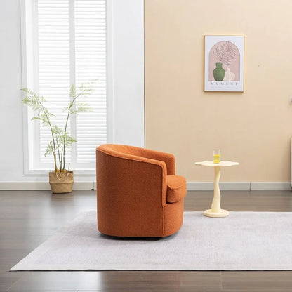 SEYNAR Modern Boucle Upholstered 360 Degree Swivel Accent Club Chair