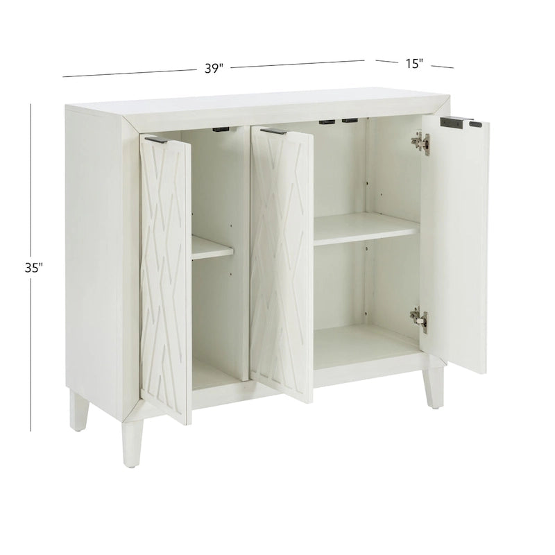 Camlin Wood 3-Door Adjustable Accent Cabinet